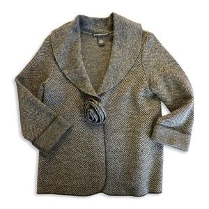 Avellini Shawl Collar Wool Cardigan